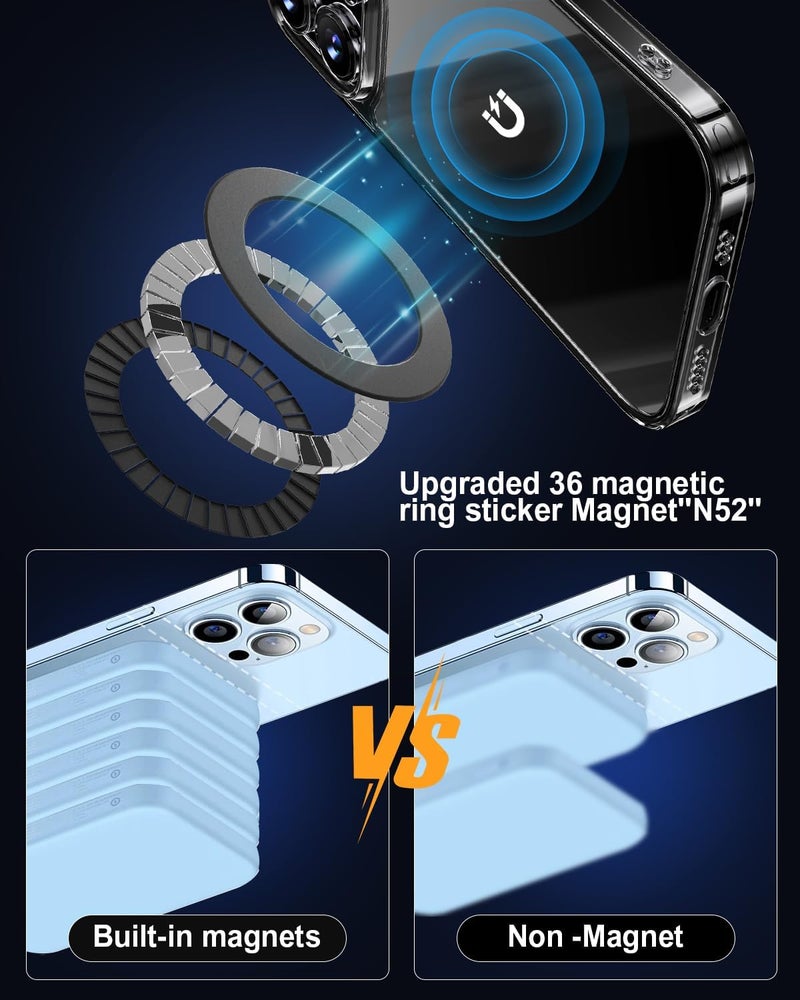 KALAPOP for Magsafe Magnetic Ring,2 Pack- Compatibile with MagSafe Accessories/Charger/Mount/Wallet/Case/Kindle for iPhone 17/Air/16/15/14/13/12/11, Pixel 9, Samsung Galaxy Z Fold/Z Flip/S - Image 3